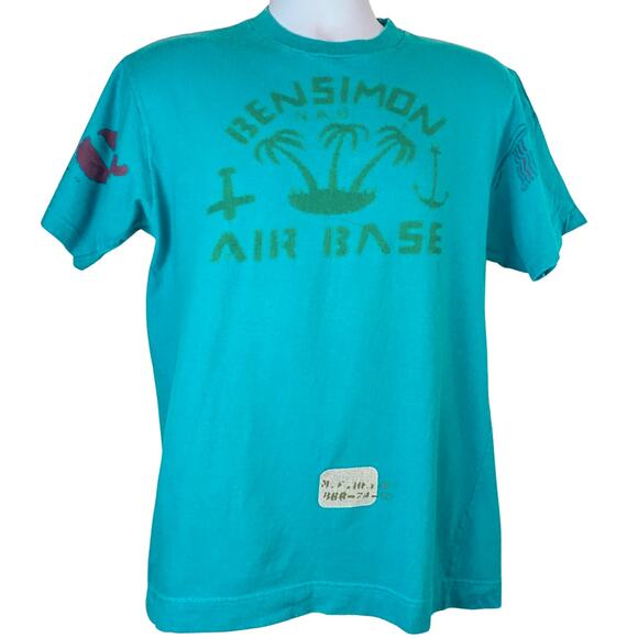 VTG Bensimon Naval Air Base Graphic Tee Large Planes Retro Military Streetwear - Picture 2 of 11